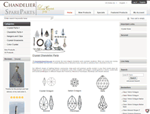 Tablet Screenshot of chandelierspareparts.com